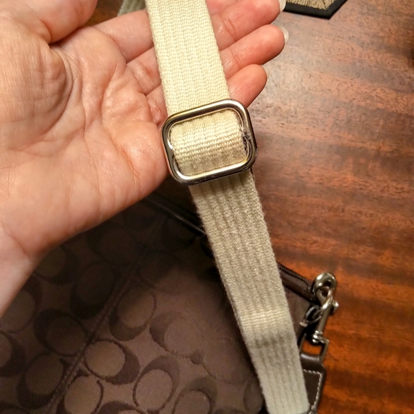 Coach Chocolate Brown Canvas Crossbody NWOT - Picture 7 of 7